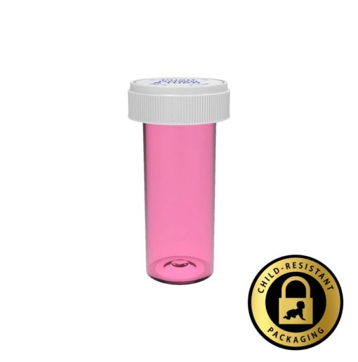 Pink Reversible Cap Vials 13 Dram