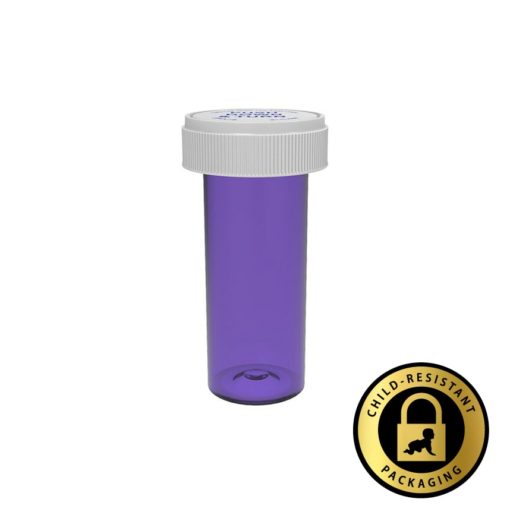 Purple Reversible Cap Vials 13 Dram