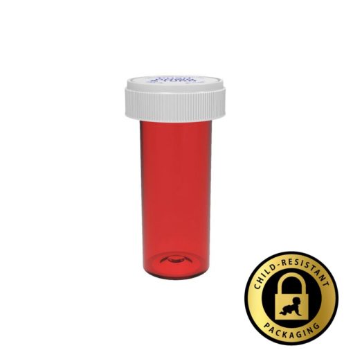 Red Reversible Cap Vials 13 Dram