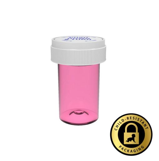 Pink Reversible Cap Vials 20 Dram