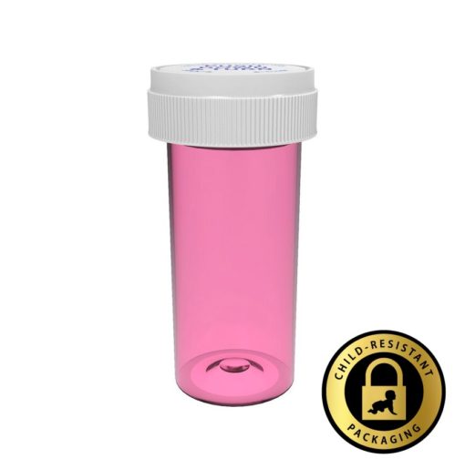 Pink Reversible Cap Vials 30 Dram