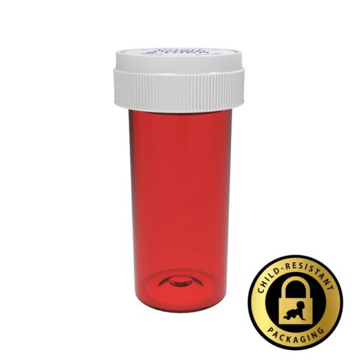 Red Reversible Cap Vials 30 Dram