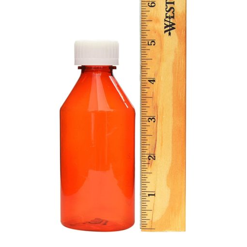 4 oz Amber Oval Bottles