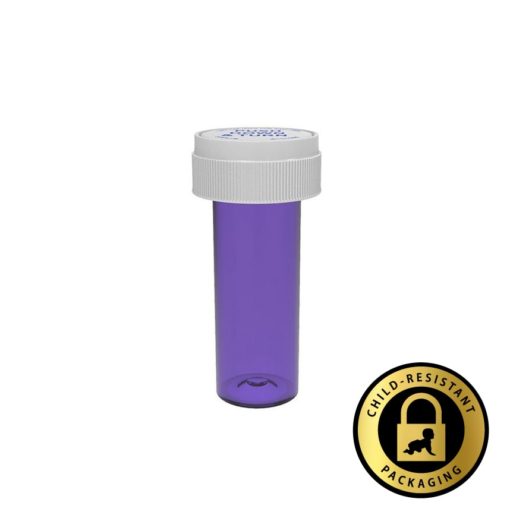 Purple Reversible Cap Vials 8 Dram