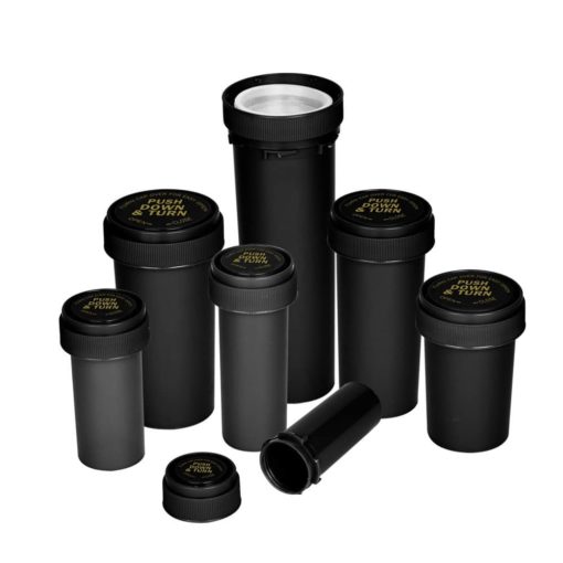 Opaque Black Reversible Cap Vials 40 Dram