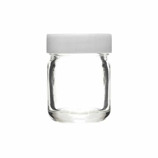 Glass Screw Cap Jars (White Cap) 01oz