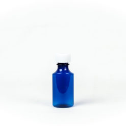 Blue Graduated Oval RX Bottles with Child-Resistant Caps 2 oz