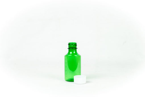 2 oz Green Graduated Oval RX Bottles with Child-Resistant Caps