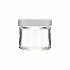 Glass Screw Cap Jars (White Cap) 02oz
