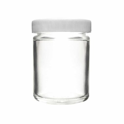 Glass Screw Cap Jars (White Cap) 04oz