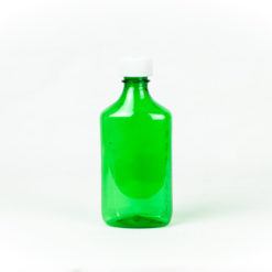 Green Graduated Oval RX Bottles with Child-Resistant Caps 8 oz