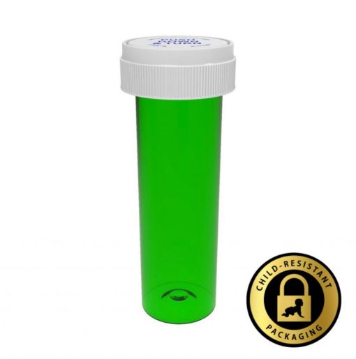 Green Reversible Vials with Dual Purpose Caps 60 Dram