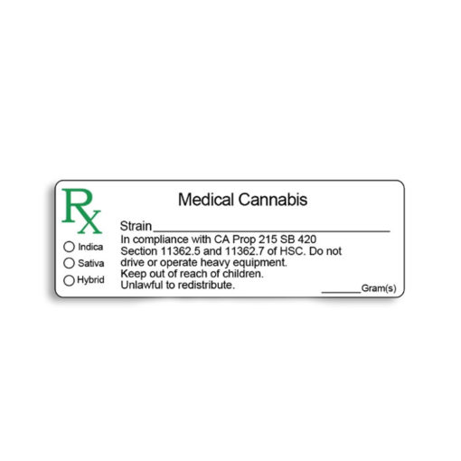 Medical Labels Glossy California