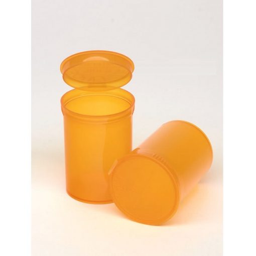 30 Dram Translucent Amber Pop Top Containers