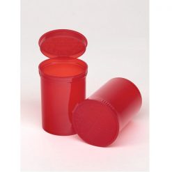 30 Dram Translucent Red Pop Top Containers