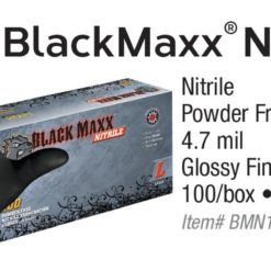 Exam Gloves Black Nitrile Powder Free