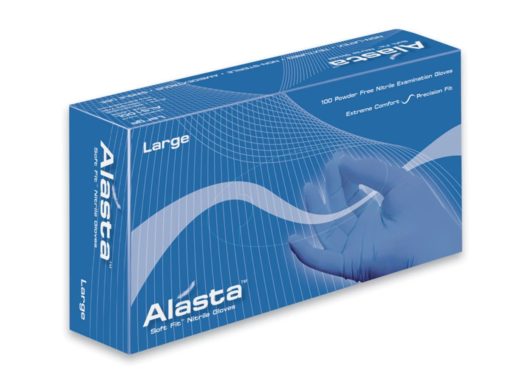 Blue Alasta Nitrile Exam Gloves