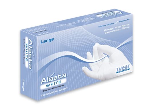 Exam Gloves Alasta White Nitrile