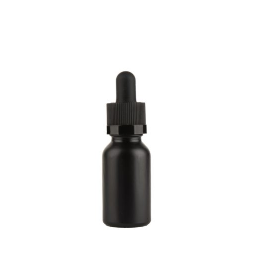 CR Matte Black Glass Dropper Bottles 15 ml