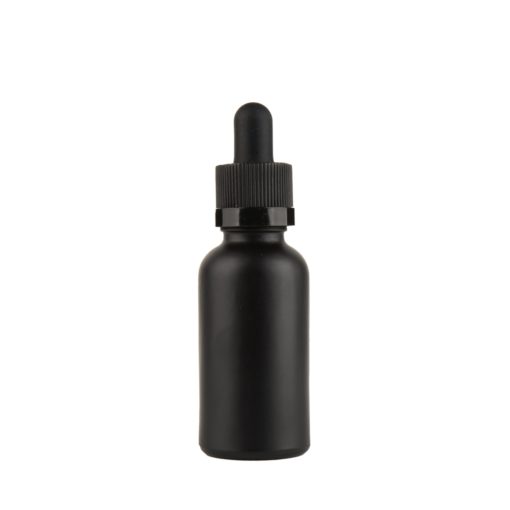 CR Matte Black Glass Dropper Bottles 30 ml