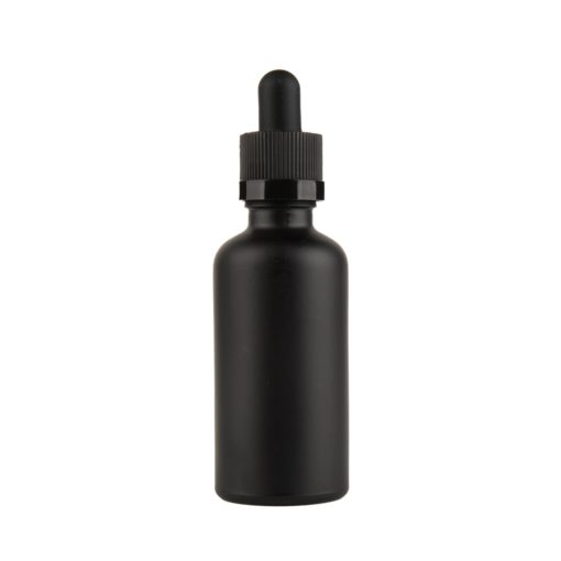 CR Matte Black Glass Dropper Bottles 50 ml