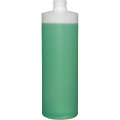 16 oz. Natural HDPE Plastic Cylinder Bottle, 24mm 24-410