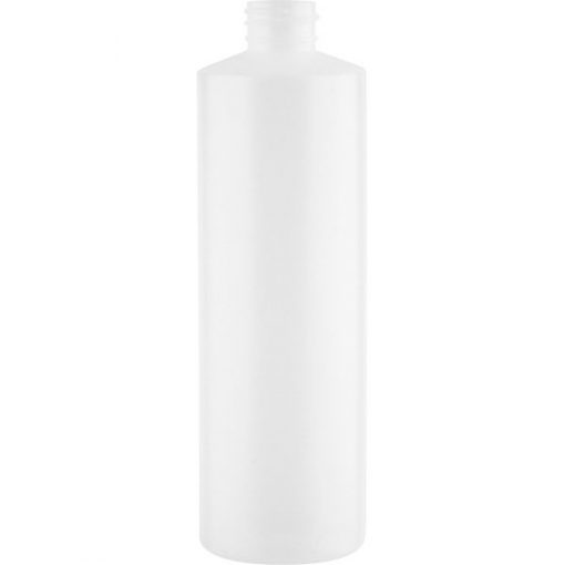 16 oz. Natural HDPE Plastic Cylinder Bottle, 28mm 28-410