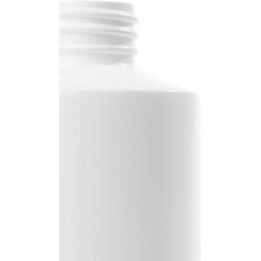 16 oz. White HDPE Plastic Cylinder Bottle, 28mm 28-410