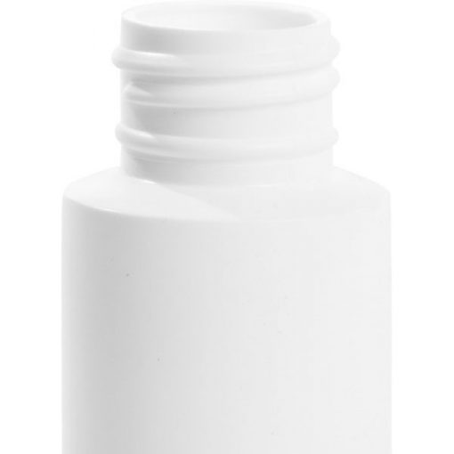 2 oz. White HDPE Plastic Cylinder Bottle, 24mm 24-410, 8.2 Grams