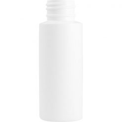 2 oz. White HDPE Plastic Cylinder Bottle, 24mm 24-410, 8.2 Grams