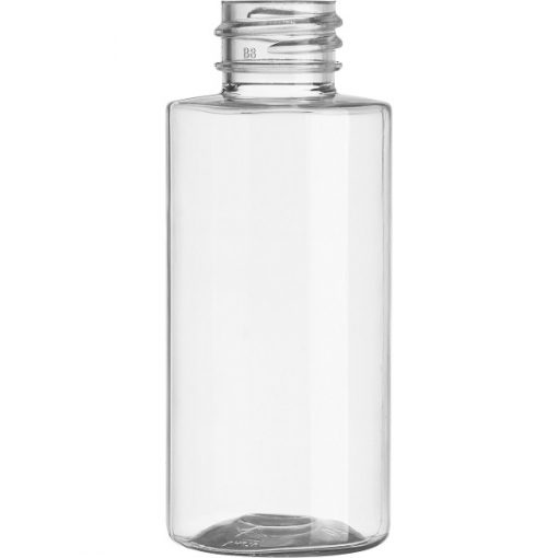 50 ml (1.6 oz.) Clear PET Plastic Cylinder Bottle, 20mm 20-410