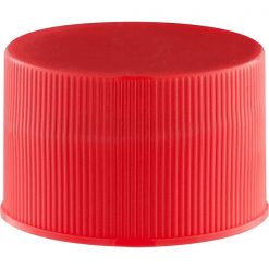 28mm 28-410 Red Ribbed (Matte Top) Plastic Cap