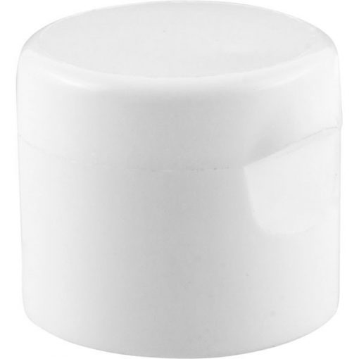 28mm 28-410 White Snap Top Cap, Unlined