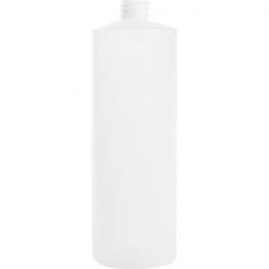 32 oz. Natural HDPE Plastic Cylinder Bottle, 28mm 28-410