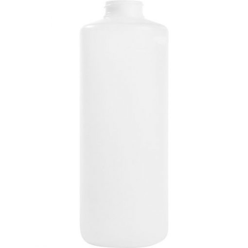 32 oz. Natural HDPE Plastic Cylinder Bottle, 38mm 38-400