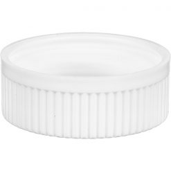 38mm 38-400 White Child Resistant Cap (Pictorial) w/HIS Liner for PE, 2-Piece, Tamper Indicating, Printed