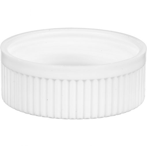 38mm 38-400 White Child Resistant Cap (Pictorial) w/HIS Liner for PE, 2-Piece, Tamper Indicating, Printed