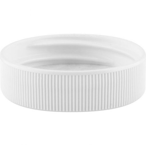 38mm 38-400 White Ribbed Plastic Cap