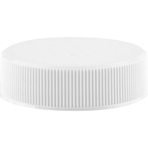 38mm 38-400 White Ribbed Plastic Cap