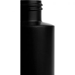 4 oz. Black HDPE Plastic Cylinder Bottle, 24mm 24-410