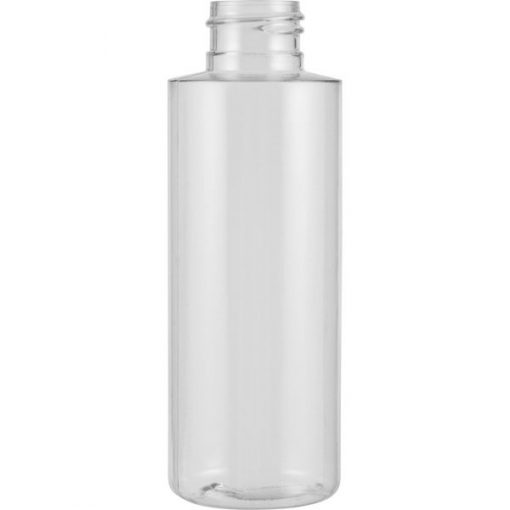 4 oz. Clear PVC Plastic Cylinder Bottle, 24mm 24-410