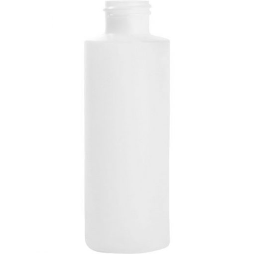 4 oz. Natural HDPE Plastic Cylinder Bottle, 24mm 24-410