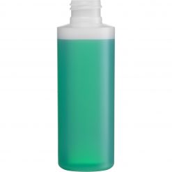 4 oz. Natural HDPE Plastic Cylinder Bottle, 24mm 24-410
