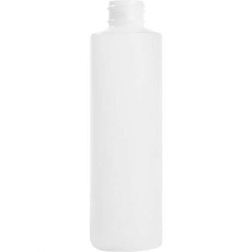 6 oz. Natural HDPE Plastic Cylinder Bottle, 24mm 24-410