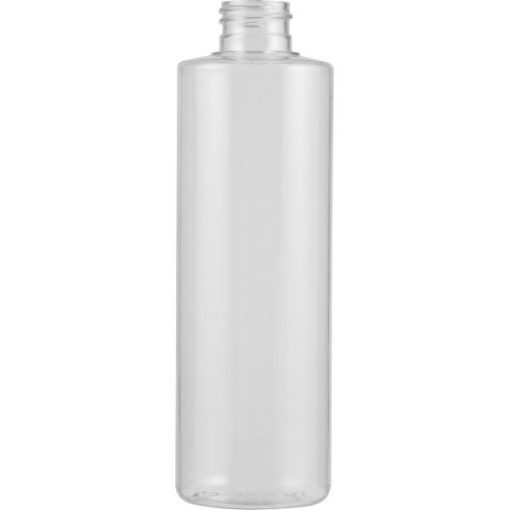 8 oz. Clear PVC Plastic Cylinder Bottle, 24mm 24-410