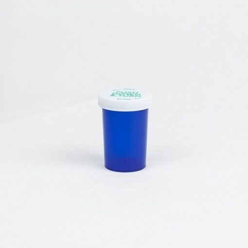 Blue Push & Turn Child Resistant Vials 20 dram