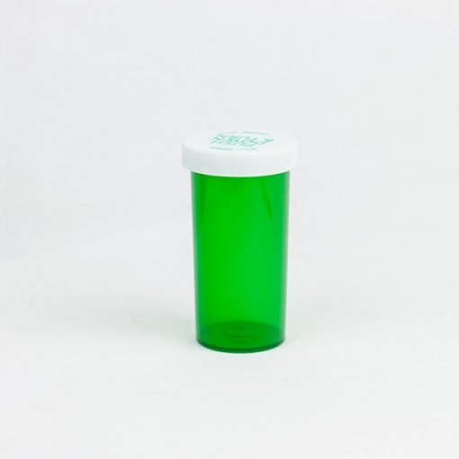 Green Push & Turn Child Resistant Vials 40 dram