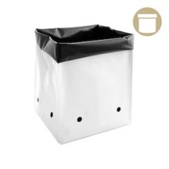 grow bags in gallon black and white
