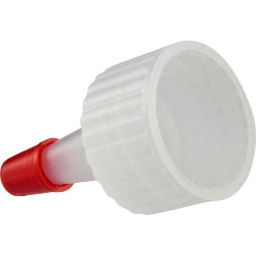 20mm 20-410 Natural Spout Cap with Red Sealer Tip, Unlined