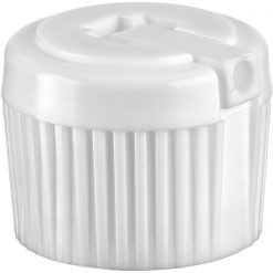 20mm 20-410 White Spouted Turret Cap, Unlined